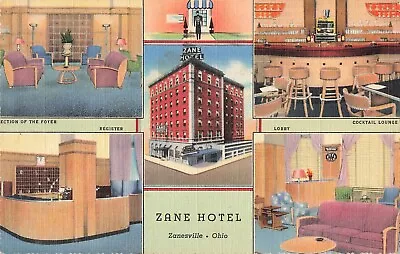 Zanesville Ohio Postcard Zane Ohio National Road PM 1940  OH3 • $4.99