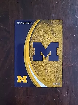 2015 Panini Collegiate Michigan Blue Block M #1 Gold SP /25 • $4.99