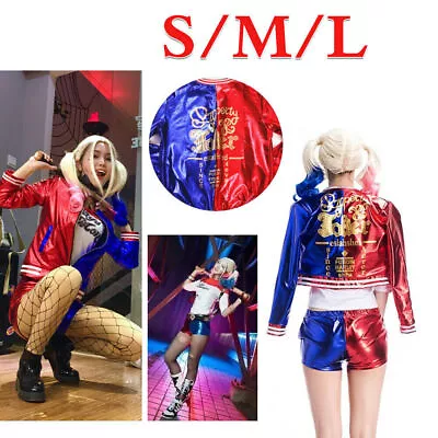 Ladies HarleyQuinn Costume Suicide Squad Film Halloween Fancy Dresses Cos Outfit • $51.89