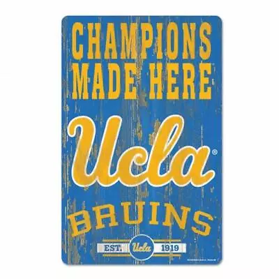 UCLA Bruins 11 X17  Wood Sign Slogan Design [NEW] NCAA Banner Wall • $20.95