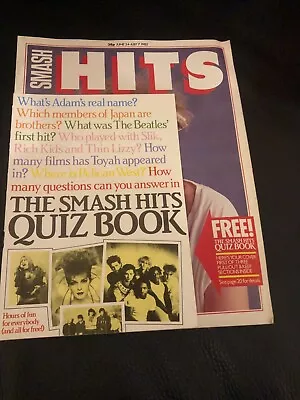 £5 • Buy Smash Hits - June 1982-  Bow Wow Wow Bauhaus Damned Jam New Order Joan Jett