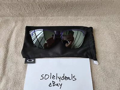 Oakley Custom Frogskins Lite Sunglasses Shades Crystal Purple Black Prizm Iridiu • $78