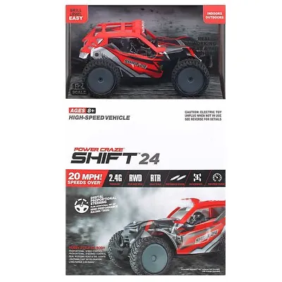 Power Craze Shift 24 Mini Rc High Speed Buggy Red *distressed Pkg • $29.99