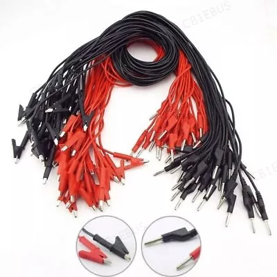 Multimeter Test Probe Lead Wire 4mm Banana Plug To Crocodile Alligator Clip CB1 • $43.98