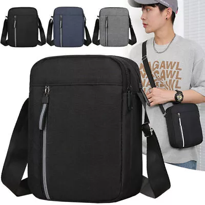 Men's Messenger Bag Waterproof Cross Body Shoulder Utility Travel Work Bag • £5.99