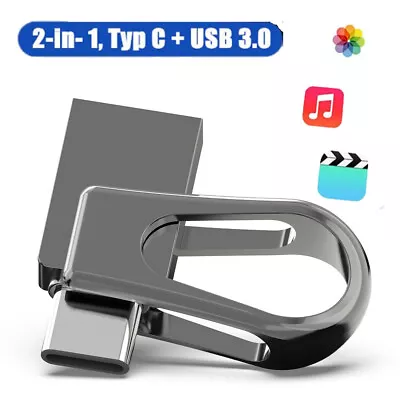 32GB/64GB/128GB Type C USB Flash Drive 2 In1 Metal Mini USB 3.0 OTG Memory Stick • $9.59