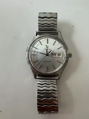 OMEGA Silver Men's Watch- Vintage Quick Set Day/date • $550