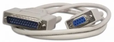 3ft Short DB9pin Female~DB25 Male Straight Through RS232 Serial/Modem Cable/Cord • $8.39