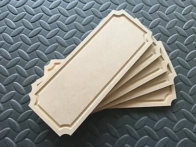 12  X 4  / 10  X 4  MDF Wooden Plaques  Craft Signs Blank Shapes Rectangles 6mm • £2.95