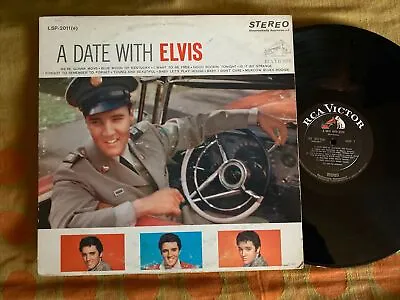 Elvis Presley A Date With Elvis 1964 White Top Stereo  Vintage US Vinyl • $18