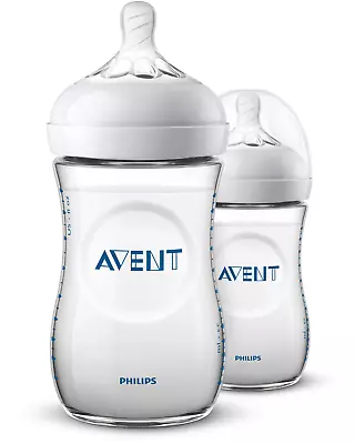 Philips Avent Natural 2.0 Bottle 260ml (Pack Of 2) 1m+ SCF033/20 • £16.50