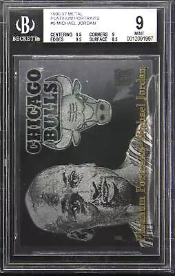 1996-97 Metal Platinum Portraits #5 Michael Jordan BGS 9 • $659