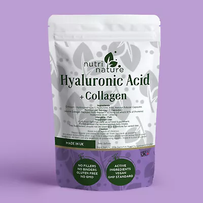 Hyaluronic Acid + Type 1 Marine Collagen Complex Hydrolysed BioActive Proteins • £10.99