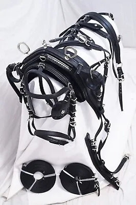 Bio Thane Tie Down Horse Driving Harness Set Black Colour Full Cob Pony Sizes • £220