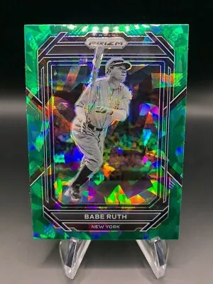 2023 Panini Prizm Babe Ruth Green Cracked Ice New York Yankees #2 SSP • $0.99