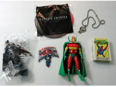 Batman/Mr Miracle FigurePunisher NecklaceSpiderman CardCaptain America Magnet • $16.04