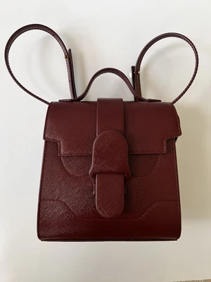 $425 • Buy Senreve Mini Alunna (Merlot Color) Vegan Saffiano Leather Crossbody/Backpack