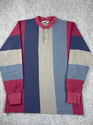 Vintage EMS Eastern Mountain Sports Shirt Size Large Colorblock Rugby Outdoors • $29.99