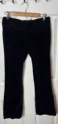 THE LIMITED Drew Fit Flat Front Zip Fly Flare Leg Velour/Velvet Stretch Pants 4 • $12.99