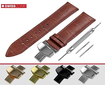 Fits LOUIS ERARD BROWN Genuine Leather Watch Strap Band For Buckle Clasp 12-24mm • £9.95