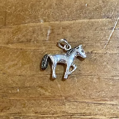 Galloping Stallion Mustang Horse Equestrian Charm Pendant In 925 Sterling Silver • $9.99