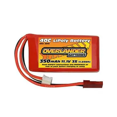 Overlander 350mAh 11.1v 3S 40C LiPo Battery With JST Connector - OL-3545 • £13.45