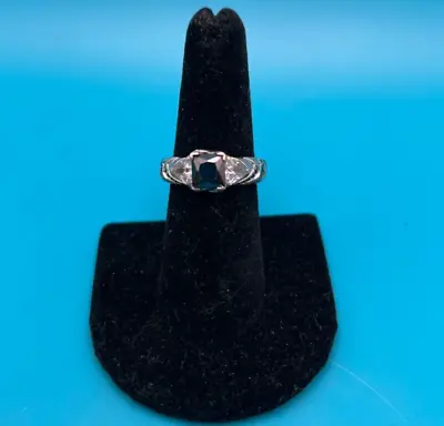 Vancaro Unique Sterling Wire Engagement Black Princess Ring Size 7 • $29