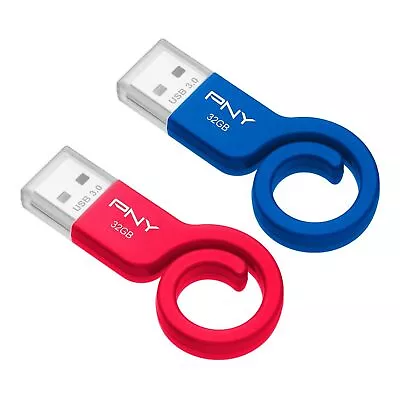 Monkey Tail Usb 3.0 Flash Drive 32Gb 2-Pk Blue & Red (P-Fdu32Gx2Tbmnk-Ge) • $22.99