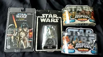 Star Wars Silver R2-D2 84917 C3PO Keychain Luke Chewy Galactic Heroes Lot NEW • $16.49