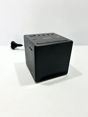 Sony ICF-C1 Black Cube AM / FM Alarm Clock Radio LCD Display Tested & Working • $24.99