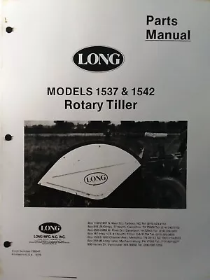 LONG 3-Point Rear Mounted Tiller Implement 1537 1542 Parts Manual Tractor Farm • $72.99