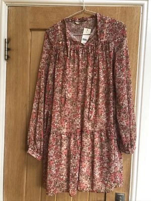 £8 • Buy Ladies Boho Floral Chiffon Festival Fair Isle Dress Size 8 Bnwt George At Asda