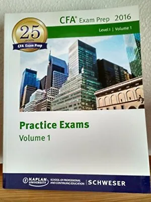 2016 Schweser Notes For CFA Level 1 - Books 1-5 Quicksheet Practice Papers By • £85.03