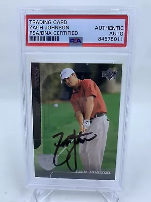 $159.99 • Buy Zach Johnson Signed 2004 Upper Deck Rookie Tour RC IP Auto PSA/DNA PGA