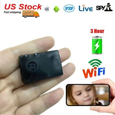 Wireless WIFI HD Built In 3 Hour Battery Mini DIY Button Security Video Camera • $32