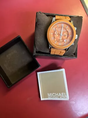 Michael Kors Runway Chronograph Stainless-Steel Quartz Watch Orange • $75