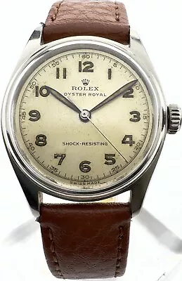 Rolex Oyster Royal 1951 Rare 6044 Gents Vintage Watch Dial Patina 32mm Serviced • $2300.20