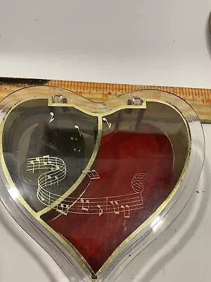 Vintage Heart Shaped Music Box Plays Love Story  • $20