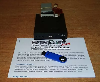 £72.95 • Buy Acorn Bbc Micro / Master / Electron - Black Gotek Usb Floppy With Cables & 16gb