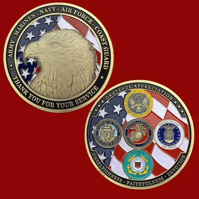 Navy Armed Forces Family Challenge Coin Army US Collection Veteran Military • $2.99