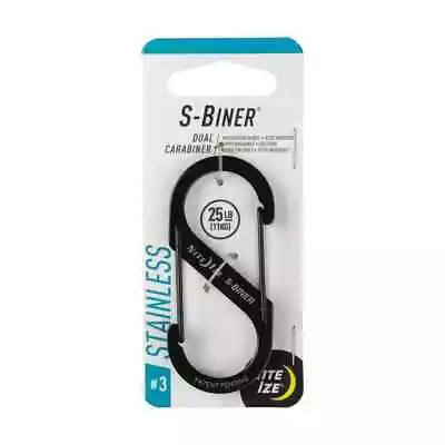 S-Biner Carabiner Hook Small Stainless Steel Snap Clip Up To 25lbs Keychain • $5.57