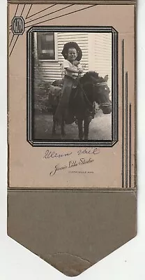 Cowboy On Pony  Vtg 1930s Photograph Matted Postcard Boy In Wooly Chaps • $112.21