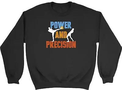 Muay Thai Sweatshirt Mens Womens Power And Precision Gift Jumper • $20.19