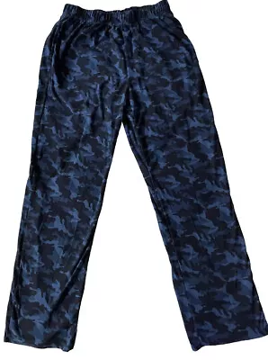 Blue Camouflage Pattern Men’s Pajama Pants 100% Polyester Size S • $7.90