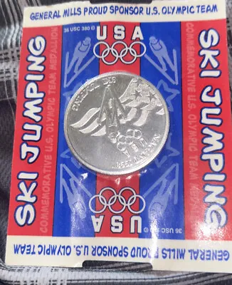 Vintage 1998 General Mills Nagano Usa Ski Jumping Olympic Team Medallion Coin • $5.49