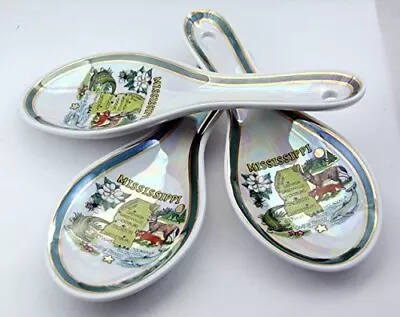 Mississippi State Map Pearl Souvenir Collectible Spoon Rest Agc • $14.95