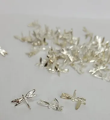 Decorative Brads Split Pins Paper Fasteners - Silver Dragonfly • £4