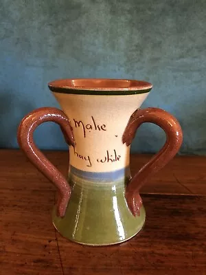 Torquay Pottery Three Handled Motto Ware Mug/vase • £12