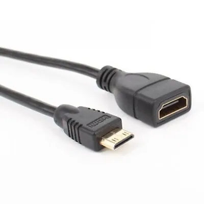 Mini HDMI ( Type C ) Male To HDMI (Type A ) Female Extension Adapter Cable Cord • $7.99