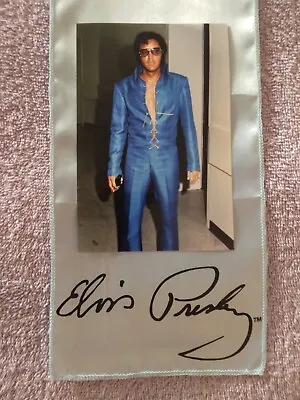 Elvis Presley Signature Blue Scarf&sexy Blue Suit Photo Lot 2 • $25